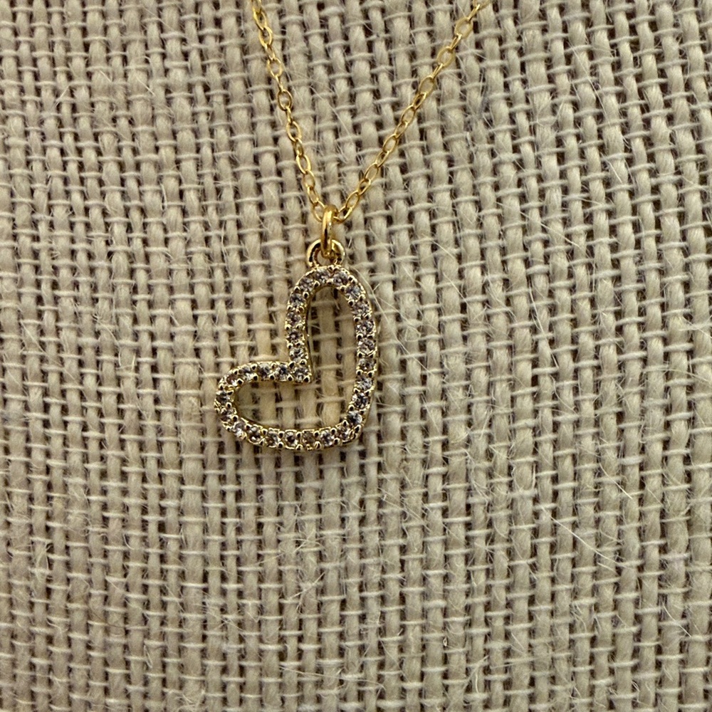 Stainless steel s925,Gold tone Heart Pendant Necklace,minimalist jewelry